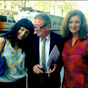 Roser Amills con Alberto Blecua y Angeles Caso Premio Planeta