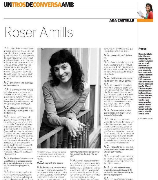 Ada Castells Entrevista A Roser Amills A L Avui 23 12 2010