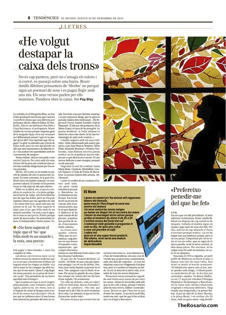 Página 6 del suplemento Tendències de El Mundo con el artículo «He volgut destapar la caixa dels trons», de Pep Blay