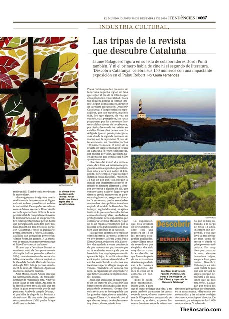 Página 7 del suplemento Tendències de El Mundo con el artículo «Las tripas de la revista que descubre Cataluña»