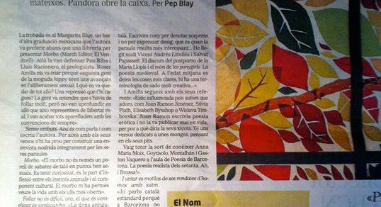 Ressenya Poemari Morbo De Roser Amills Al Suplement Tendencies De El Mundo