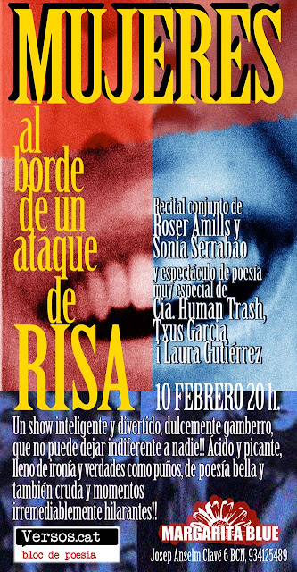 Cartell del recital «Mujeres al borde de un ataque de risa» al Margarita Blue, el 10 de febrer de 2011