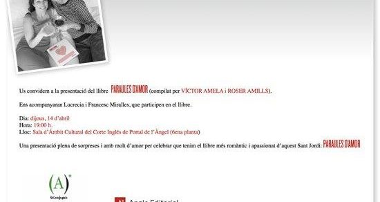 Victor Amela i Roser Amills presenten paraules d'amor a El corte ingles
