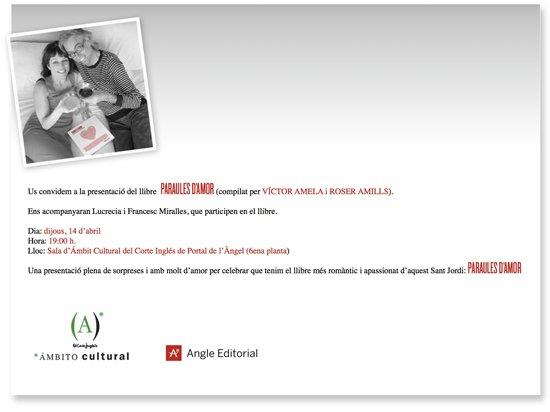 Victor Amela i Roser Amills presenten paraules d'amor a El corte ingles