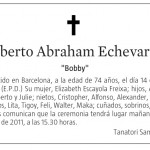 Esquela De Bobby Abraham Descanse En Paz
