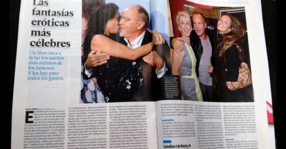 Doble pàgina de la revista Tiempo amb el reportatge «Las fantasías eróticas más célebres» sobre el llibre de Roser Amills