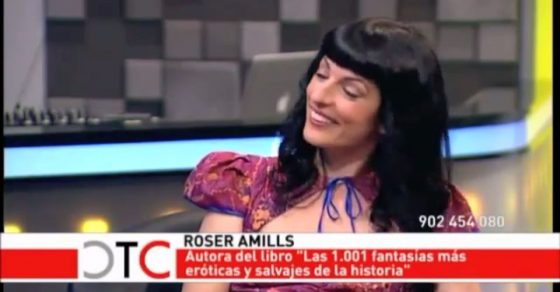 Roser Amills presenta Las 1.001 fantasías en TeleMadrid, en el programa de Cristina Tárrega 3 Roser Amills entrevista Television libro 1001 fantasias