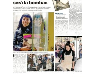 Pàgina d'Última Hora, «El discreto encanto de la vida»: entrevista a Roser Amills amb el titular «Preparo un nuevo libro que será la bomba» i fotografies de la Diada de Sant Jordi