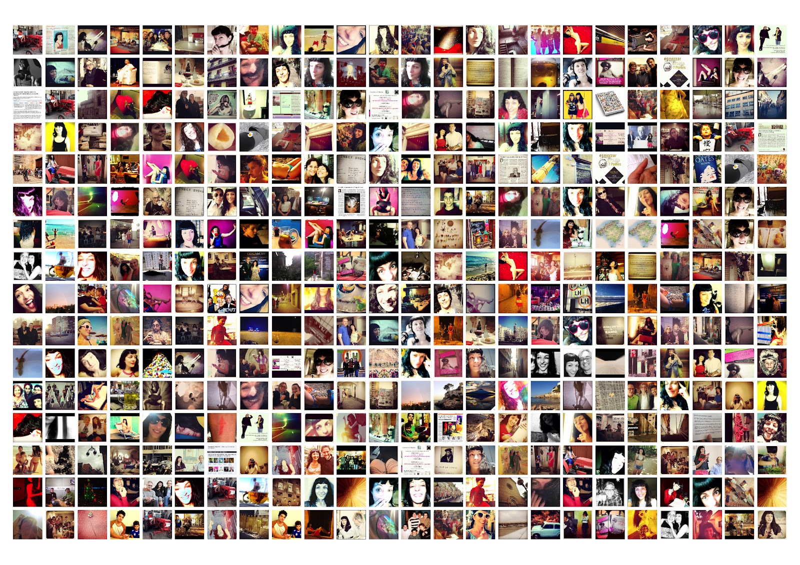 Póster con un mosaico de fotos de Instagram de Roser Amills
