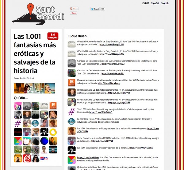 Mi libro fue uno de los más activos de Sant Jordi 2012