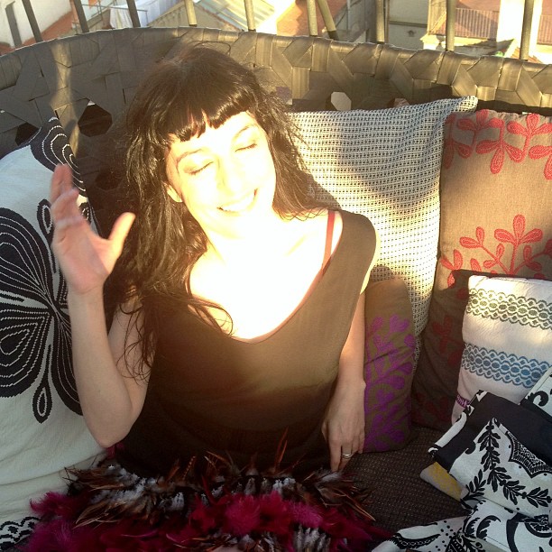 Roser Amills al sol de primavera