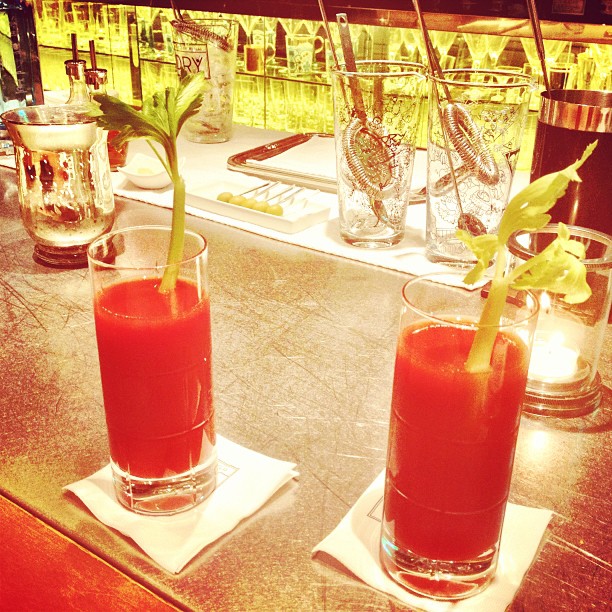 Dos copas de Bloody Mary