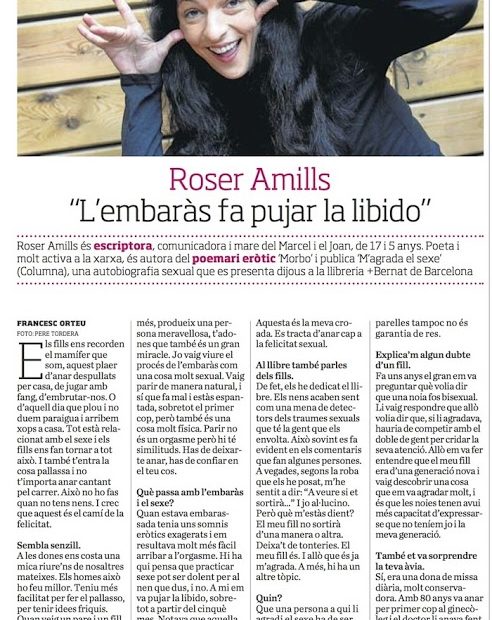 Entrevista a Roser Amills diari Ara criatures