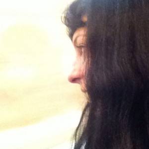 roser amills en tren de camino a madrid feria del libro