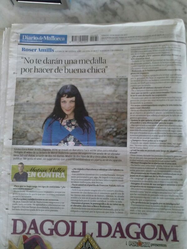 Roser Amills En El Diario De Mallorca Entrevista