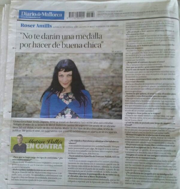 Roser Amills Entrevistada En El Diario De Mallorca Julio 2013