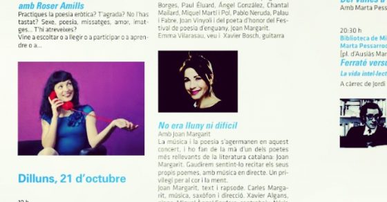 Cartell De Roser Amills Al Festival De Poesia De Sant Cugat