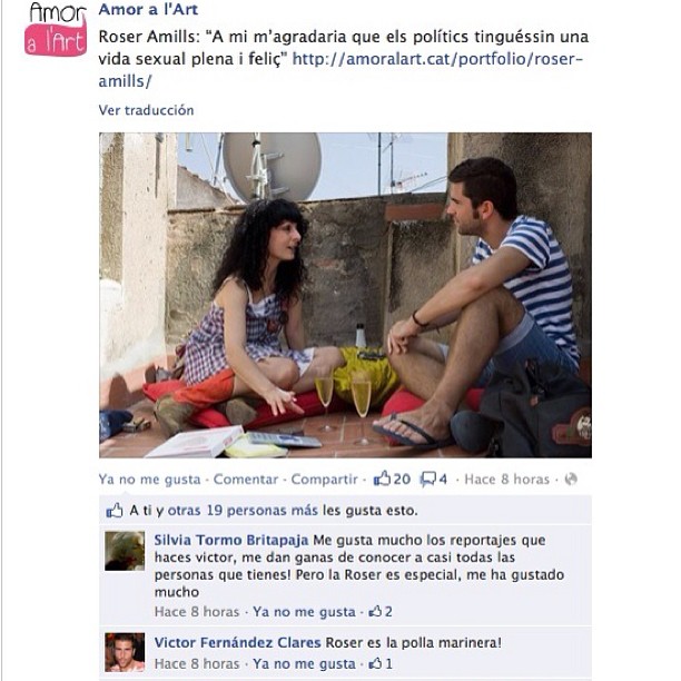 Entrevista de Victor fernandez Clares a Roser Amills para Per amor a l'art