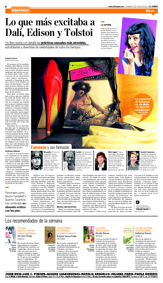 1001 Fantasias Resena Diario Tiempo Colombia Autora Roser Amills