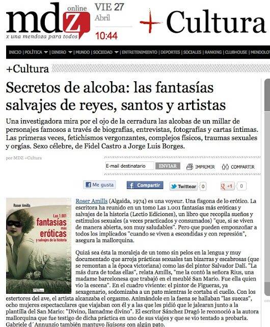 diario cultura mendoza fantasias eroticas de roser amills