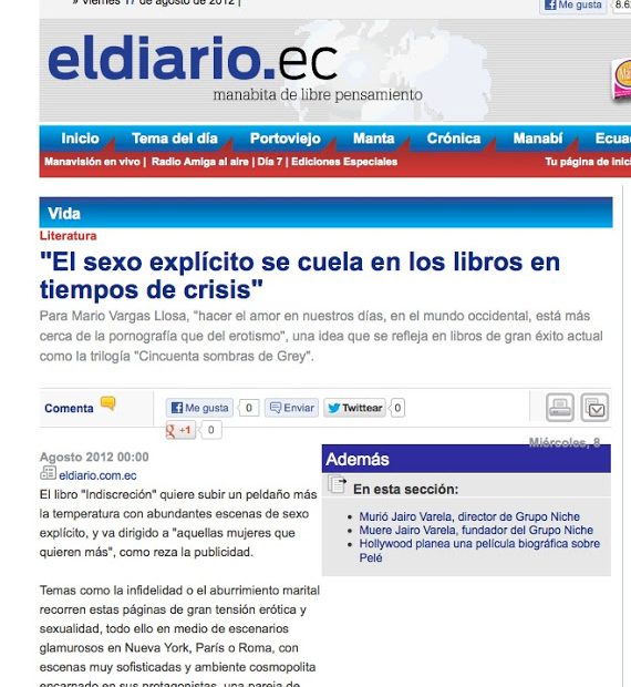 Diario De Ecuador Resena El Libro De Roser Amills 1001 Fantasias Eroticas