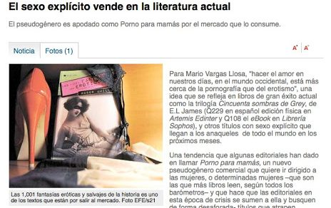el sexo explicito vende en la literatura actual
