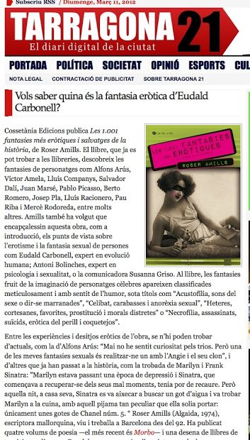 Llibre 1001 fantasies erotiques de roser amills