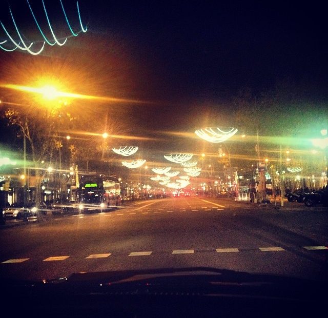 Luces De Navidad En La Carretera