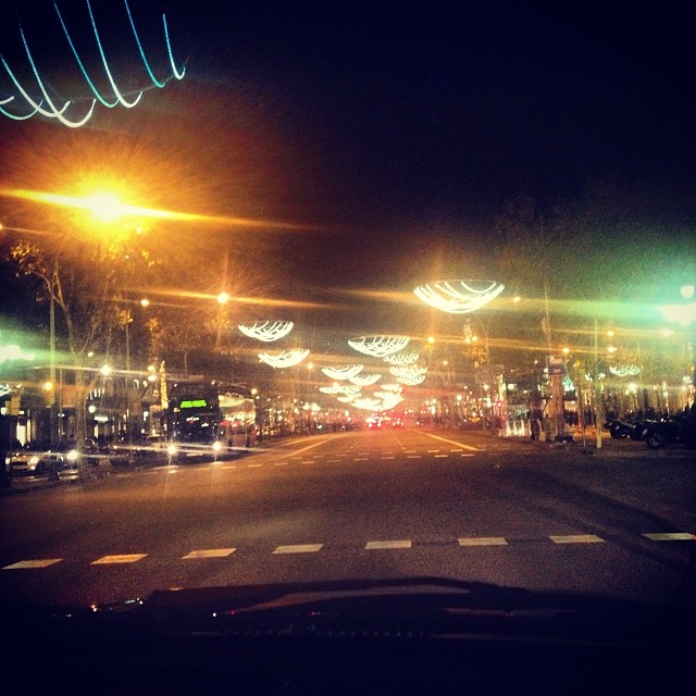 Luces De Navidad En La Carretera