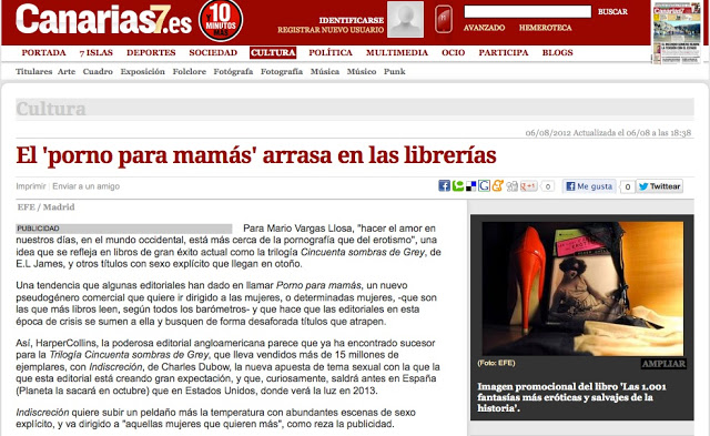 Resena En Canarias Del Libro De Roser Amills 1001 Fantasias Eroticas