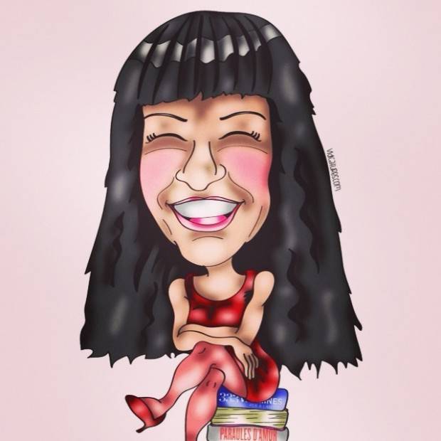 caricatura de roser amills por vidicatures