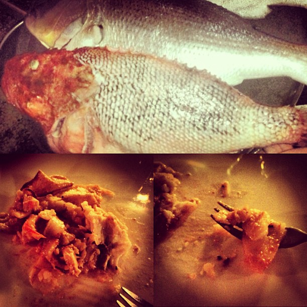 cena deliciosa pescado