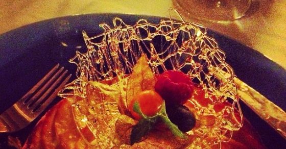 cena deliciosa postre