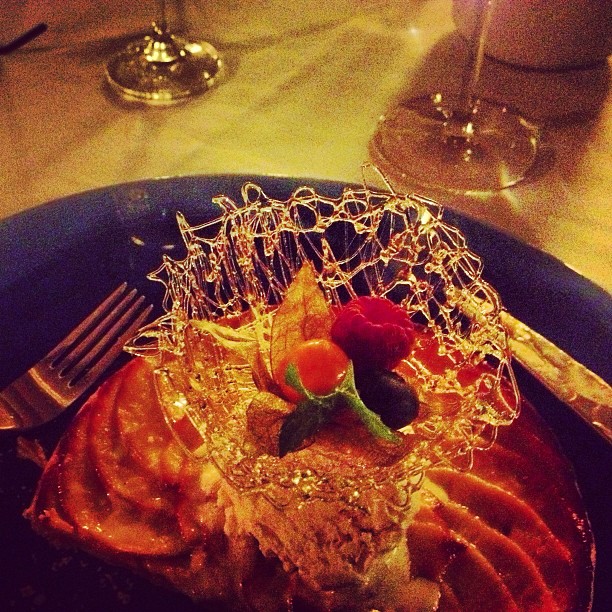 Cena Deliciosa Postre Bello