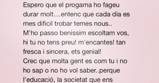Comentario Oyente De Roser Amills A Catalunya Radio
