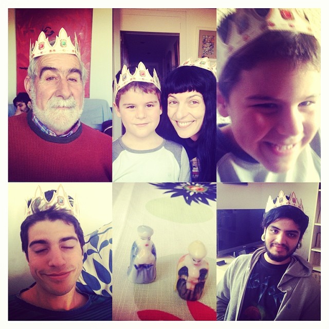 coronas roscon de reyes roser amills y su hijo Juan