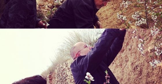 Bigas Luna Y Roser Amills Recogiendo Flores De Almendro