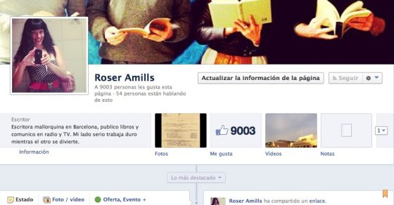 Pagina De Fans De Roser Amills En Facebook
