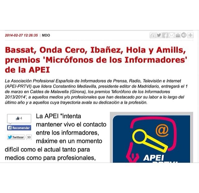 Premio Informadores Apei 2014 Galardona A Roser Amills