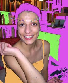 roser amills foto divertida pintada de rosa