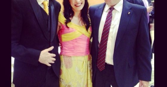 Roser Amills con Constantino Mediavilla y Víctor Amela #premiosapei2014