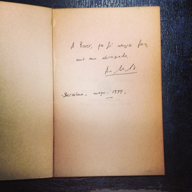 ana maria moix dedicatoria a Roser Amills de su poemario no time for flowers y otras historias