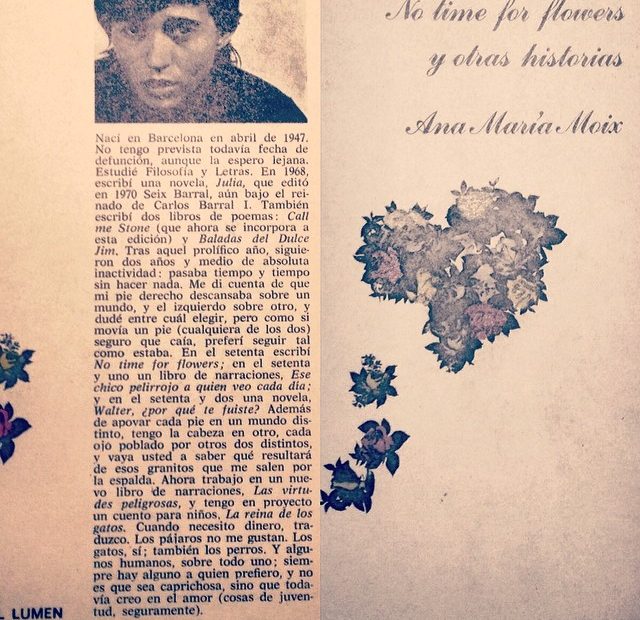 Ana Maria Moix Libro No Time For Flowers
