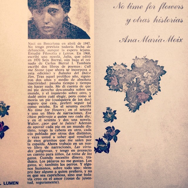 Ana Maria Moix Libro No Time For Flowers