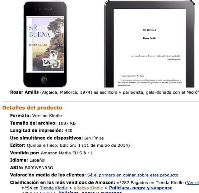 Novela Se Buena De Roser Amills En Amazon