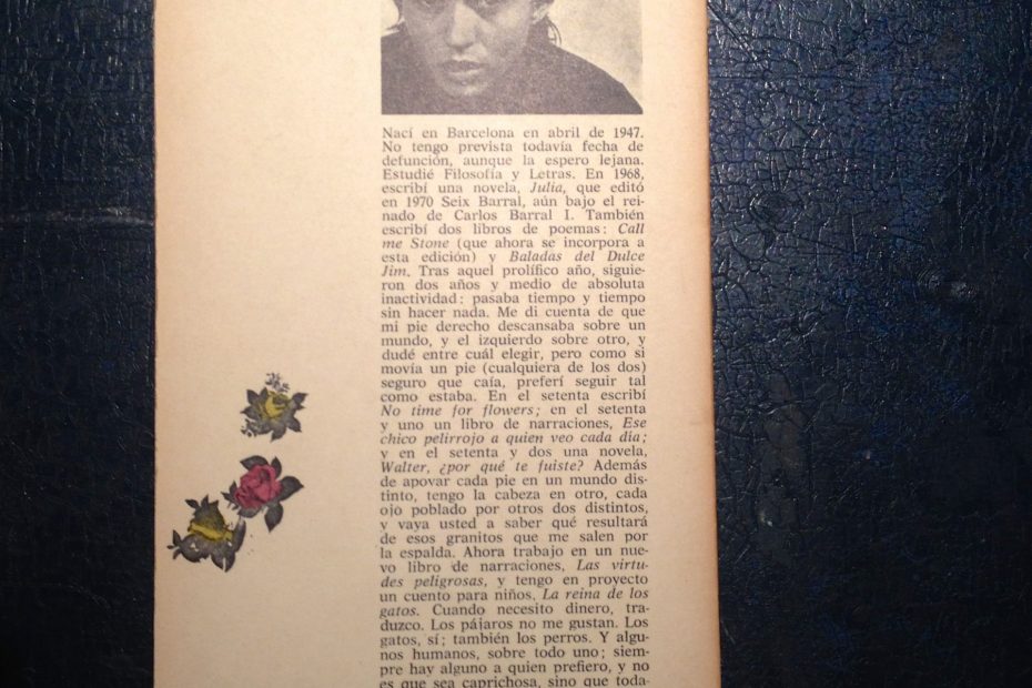 Portada De No Time For Flowers De Ana Maria Moix