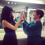 Roser Amills con Pepi Baulo en la television