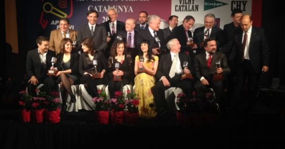Roser Amills en la foto de grupo premios apei 2014 en vichy catalan