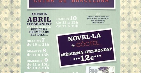 Roser Amills firma libors en el bar pepa tomate de barcelona