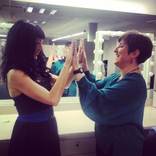 Roser Amills con Pepi Baulo en la television